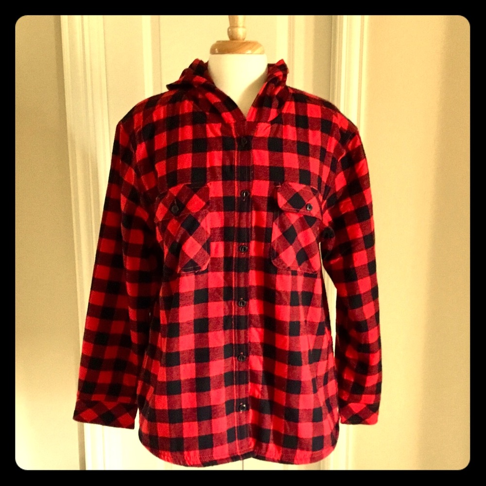 Buffalo Checked Jacket with Hood XL